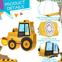 Aoriher Construction Dump Truck Excavator Piñata with Blindfold Bat – Fun for Kids & Family - Bulldozer - image 2