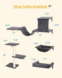 Heavy Duty Cat Wall Shelves for Large Cats - 5-in-1 - image 2