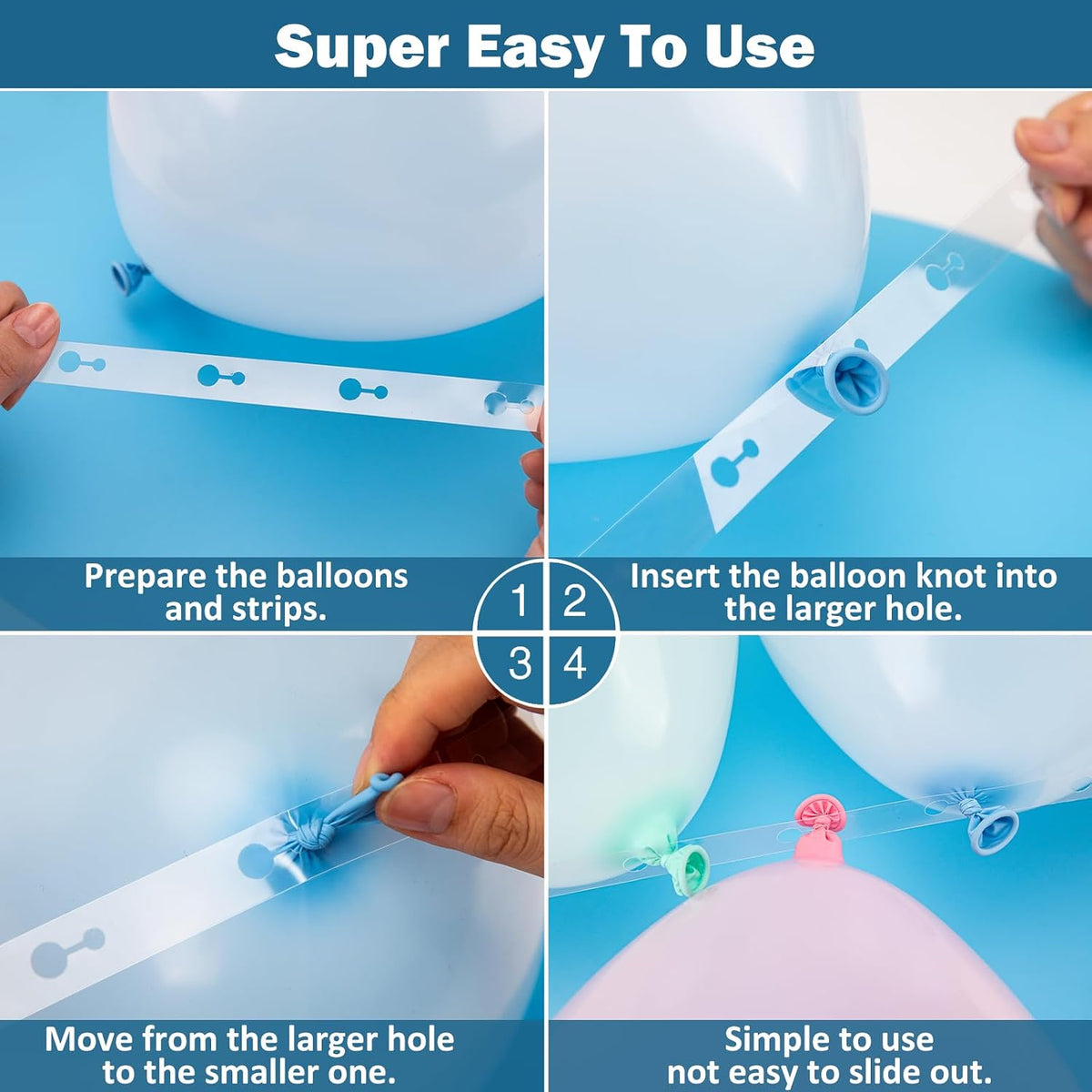 KICNIC Balloon Arch Strip Kit, 200 Glue Point Dots - 10 Rolls - image 2