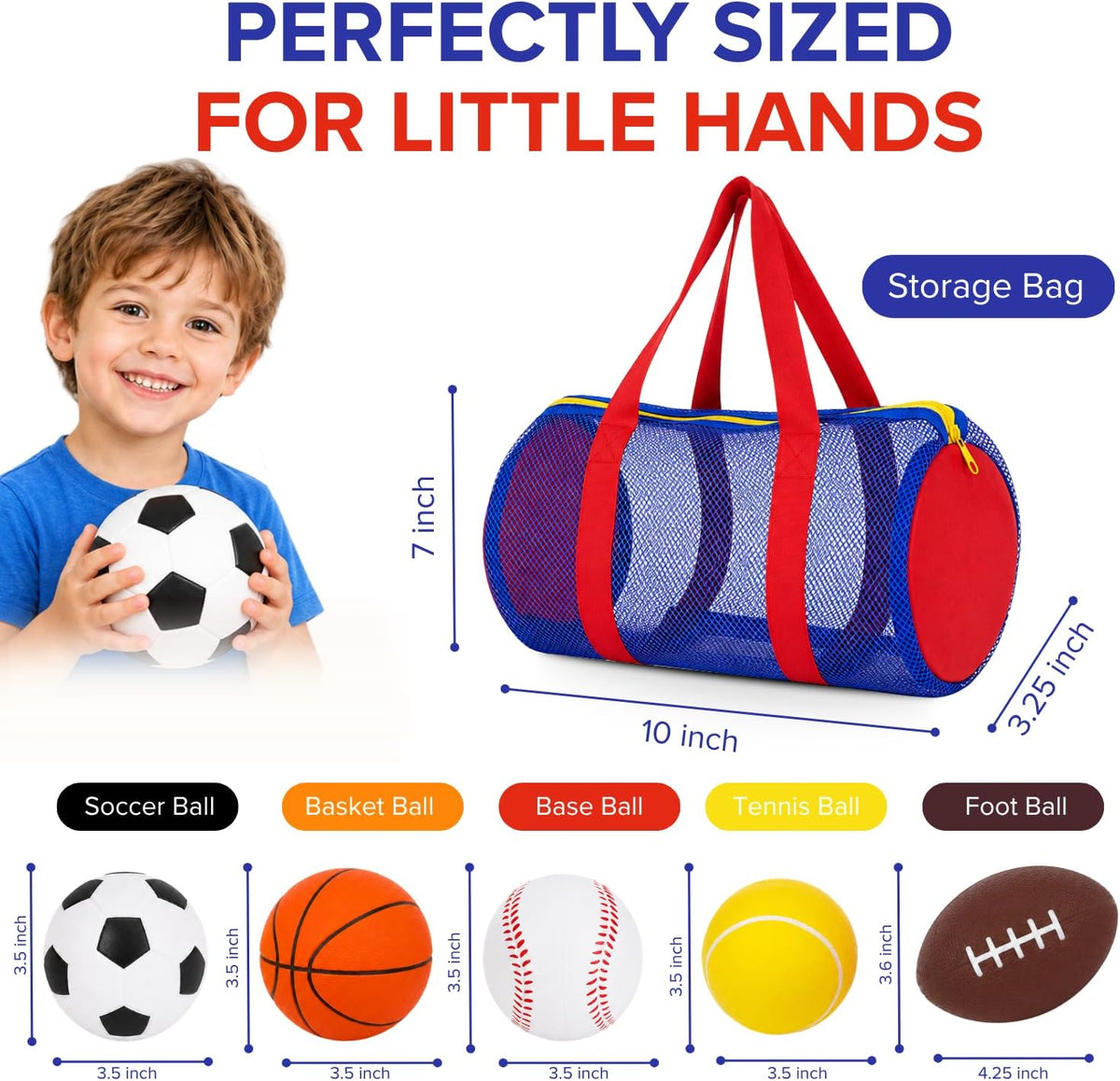 5 Pack Balls for Toddlers 1-3 - image 2