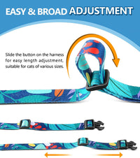 Cat Harness and Leash Set, Escape Proof Cat Harnesses – Essentials for Cats - Morandi Green / Small (4-10 lb) - image 2