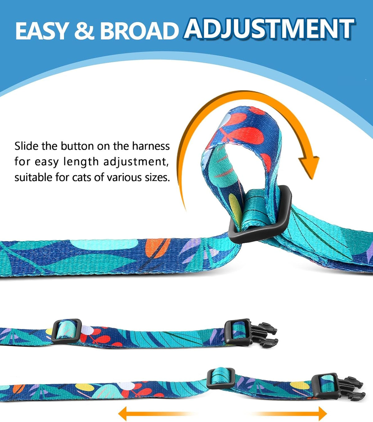 Cat Harness and Leash Set, Escape Proof Cat Harnesses – Essentials for Cats - Morandi Green / Small (4-10 lb) - image 2