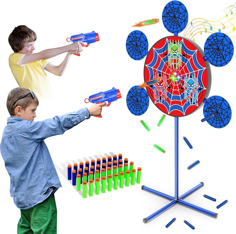 M&LD shooting games toy with electronic targets, lights and soft bullets for kids