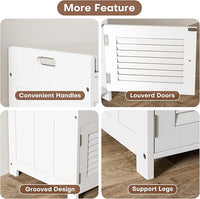 Shoe Storage Bench with Lift Top Storage, Entryway Bench with Cushioned Seat, Adjustable Shelf, 2 Tier Shoe Rack with Doors for Entryway, Bedroom, Hallway, Mudroom, White