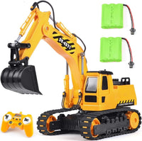 DOUBLE E Remote Control Excavator Toy - Yellow