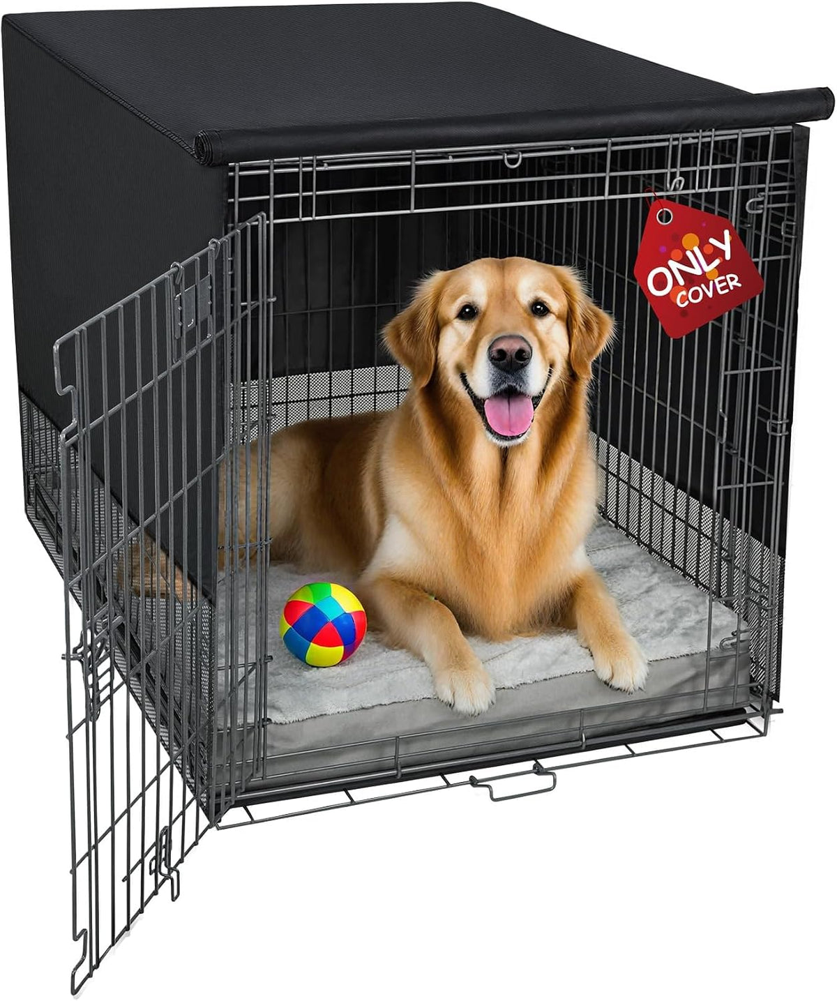 Explore Land Breathable Dog Crate Cover - 42"L x 28"W x 31"H / Black