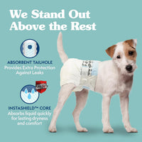Simple Solution Female Dog Diapers, Disposable Dog Diapers - 30 Count / Small - image 3