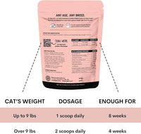 Hip and Joint Supplement for Cats - Glucosamine, Chondroitin, MSM for Joint Hip Care, Arthritis Pain Relief, Mobility Support, Cartilage Health, Inflammation Reduction - Senior Cat Support, 60 Scoops