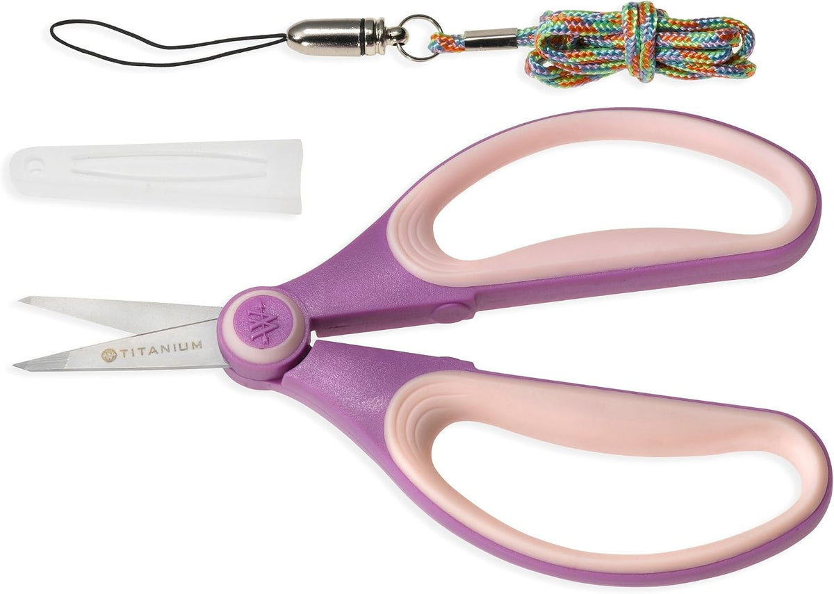 Westcott 6 inch titanium precision scissors with violet soft grip handles
