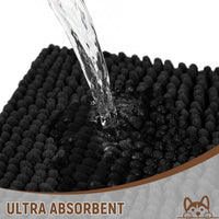 Absorbent Dog Door Mat for Muddy Paws - 72"L x 24"W x 1" Th / Black - image 2