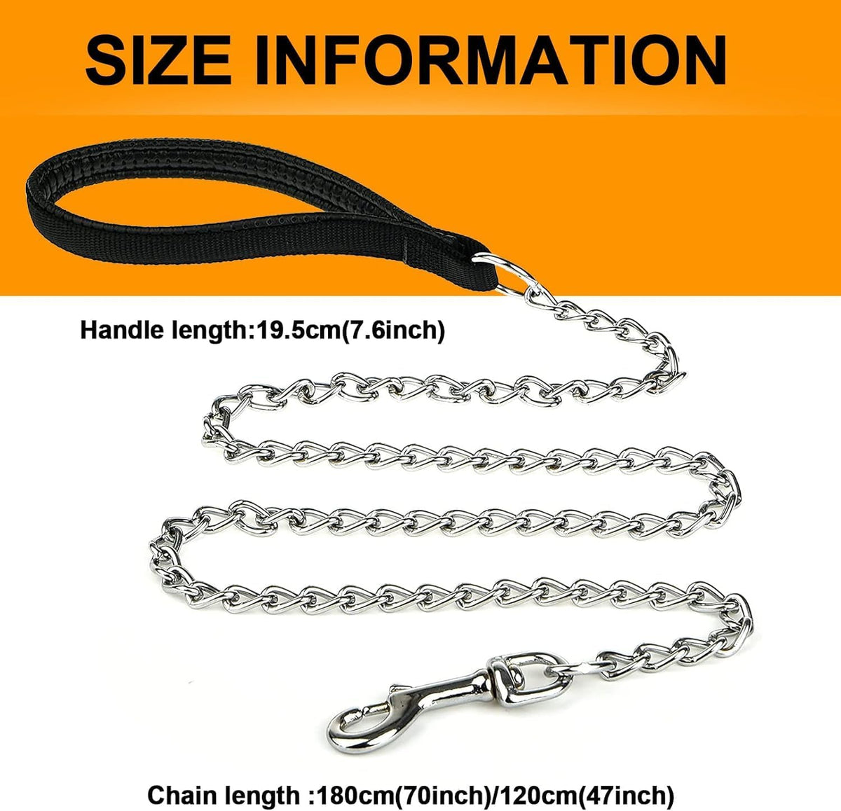 Heavy Duty Metal Dog Leash - 5 FTx3 mm (20-100 lbs) - image 4