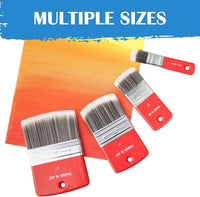 Falling in Art large 8 inch flat paddle paint brush with stainless steel ferrule - view 30