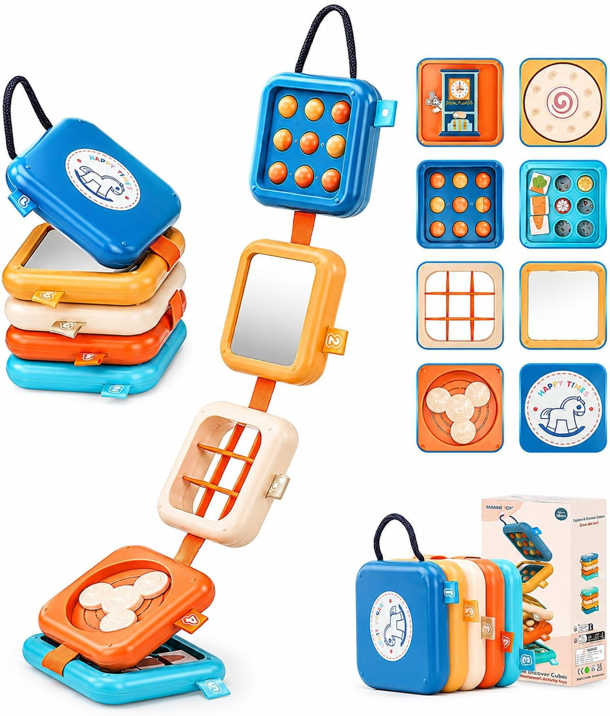 Busy Board for 1 Year Old - Blue