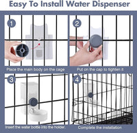 Rabbit Water Bottles 33oz Hamster Water Bottle Hanging Guinea Pig Water Dispenser No Drip Bunny Supplies for Small Pet Animal