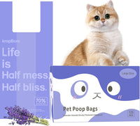 125 Count Cat Poop Bags Cherry Blossom Scented with Handles - Lavender / 125 Count / Large-17.7" x 11.8"