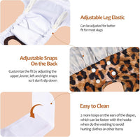 CuteBone Female Dog Diapers with Skirts 3 Pack Reusable Puppy Dresses - Color leopard skirts 3pcs / L - image 3