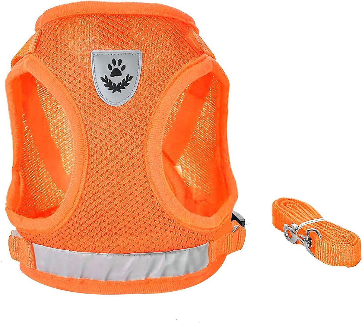FEimaX Dog Harness and Leash Set for Walking - Orange / Large - image 2