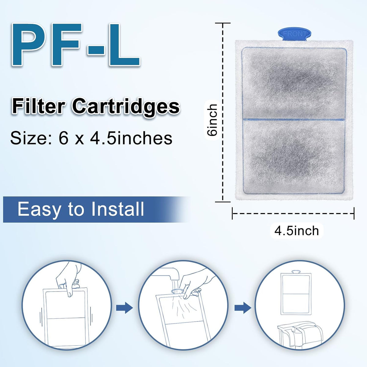 driamor 24 Pack PF-L Fish Tank Filter Cartridges Compatible with PF20 - 6 Pack - image 4