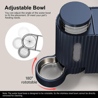 Gravity Automatic Cat Feeder, Water & Food Dispenser Set - Large (0.8 Gallon x 2) / Dark Blue - image 4