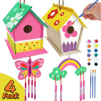 4 Pack DIY Bird House Wind Chime Kit for Crafts for Kids Ages 4-8 – Fun for Kids & Family - image 2