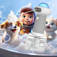 Electric Dog Shampoo Dispenser IPX7 Cat Shampoo Sprayer,Pet Bath Supplies Automatic Foaming Shampoo Dispenser for Dog Deep Cleaing Kitchen Sink Bathroom Grey