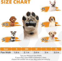 Dog Socks Shoes for Hot Pavement to Prevent Licking Paws - Grey Reflective / Small (4 Pack) - image 2
