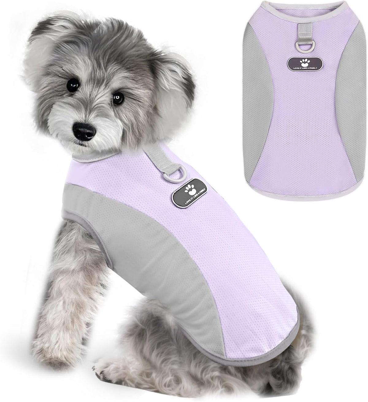 3 Pack Dog Cooling Vest with D-Ring Dog Tshirt Sun Protection Small - 1Pack Purple / Medium
