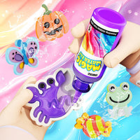 Magic Water Toy Elf Kit,DIY Squishy Water Pets with 12 Gels & 12 Molds – Fun for Kids & Family - Blue - image 2