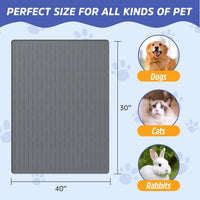 Large Dog Mats for Food and Water - Gray / 40"L x 30"W - image 2