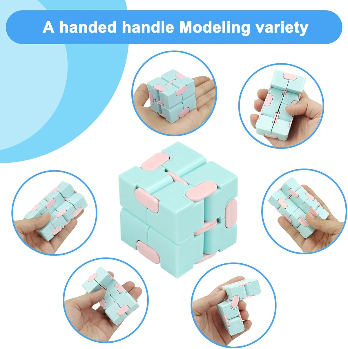 InfinityCube Fidget Toys for Kids and Adults - Blue & Purple Galaxy / 2 - image 2