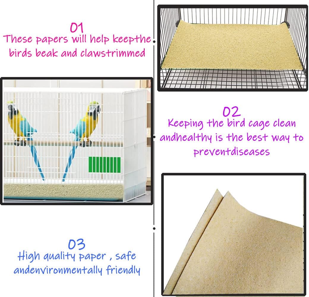 40PCS Gravel Liner Paper for Bird Cage - image 2
