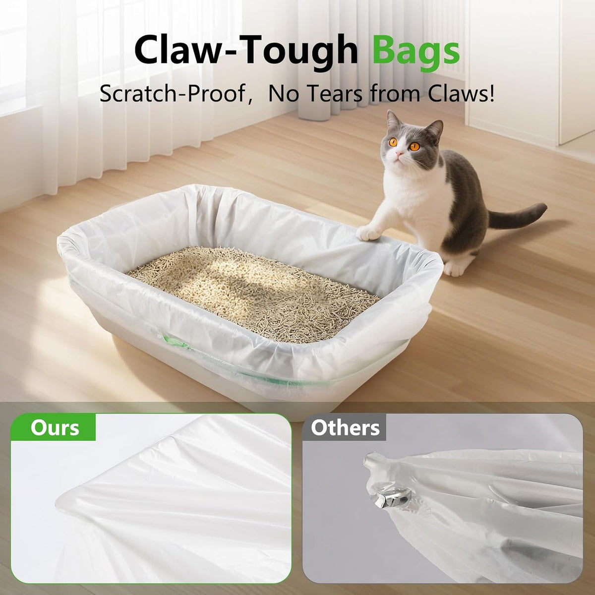 40 Count Cat litter Box Liners - 24 Count (Pack of 1) / 36" x 16" - image 4