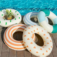 BAITEMJIA striped inflatable swimming pool float swim ring for kids ages 5 to 10 - view 13