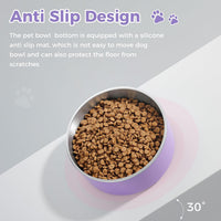Dog Bowl, Stainless Steel Food and Water Bowl - 40 oz / Light Purple - image 4