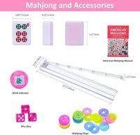 American Mahjong Game Set, 166 Green Tiles - Pink - image 2