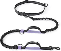 Mile High Life Hands Free Dog Leash - Black Light Purple / 7FT Hands Free