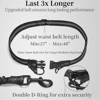 Hands Free Dog Leash with Zipper Pouch - Red / Large - image 4