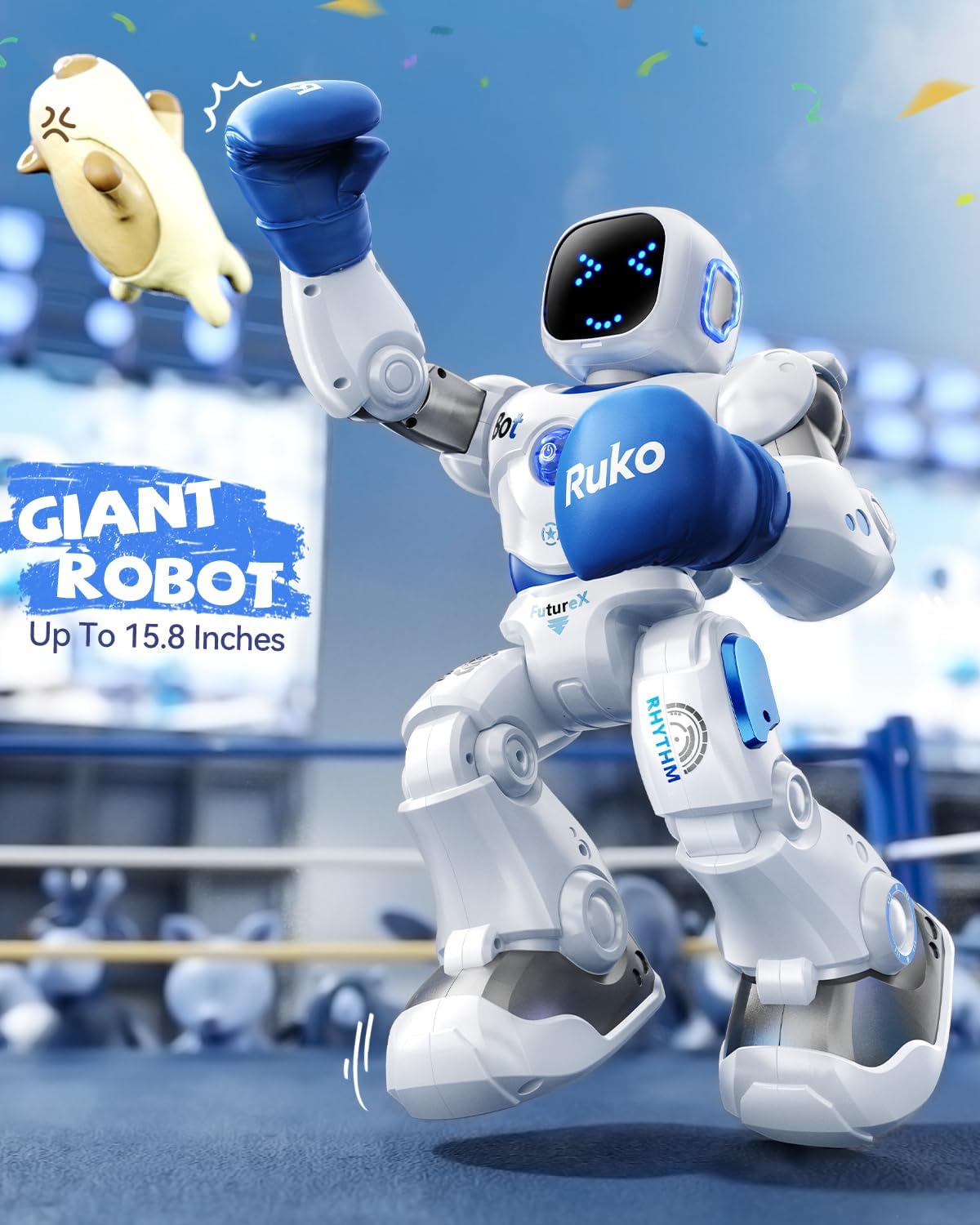 Ruko 1088 Smart Robot Toy for Kids - Blue - image 3