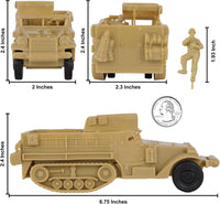 BMC Toys WW2 US M3 halftrack plastic army vehicle in tan - view 7