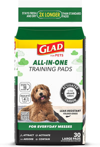 Glad for Pets, Activated Carbon Disposable, Dog Pee Pads - Large / 30.0
