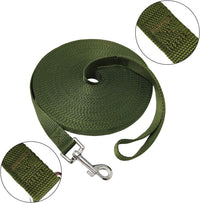Nylon Training Dog Leash for Small Medium Large Dogs, Camping - Green / 1" x 100ft - image 2