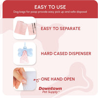 Downtown Pet Supply Poop Bags for Dogs with Dispenser - 180 Count (Pack of 1) / No Scent - image 3