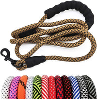 MayPaw Rope Dog Leash, Thick Leash for Medium Large Dogs - brown / 1/2" * 6'