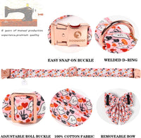DOGWONG Fall Pumpkin Orange Plaid Dog Collar - ghost Pumpkin / L - image 3