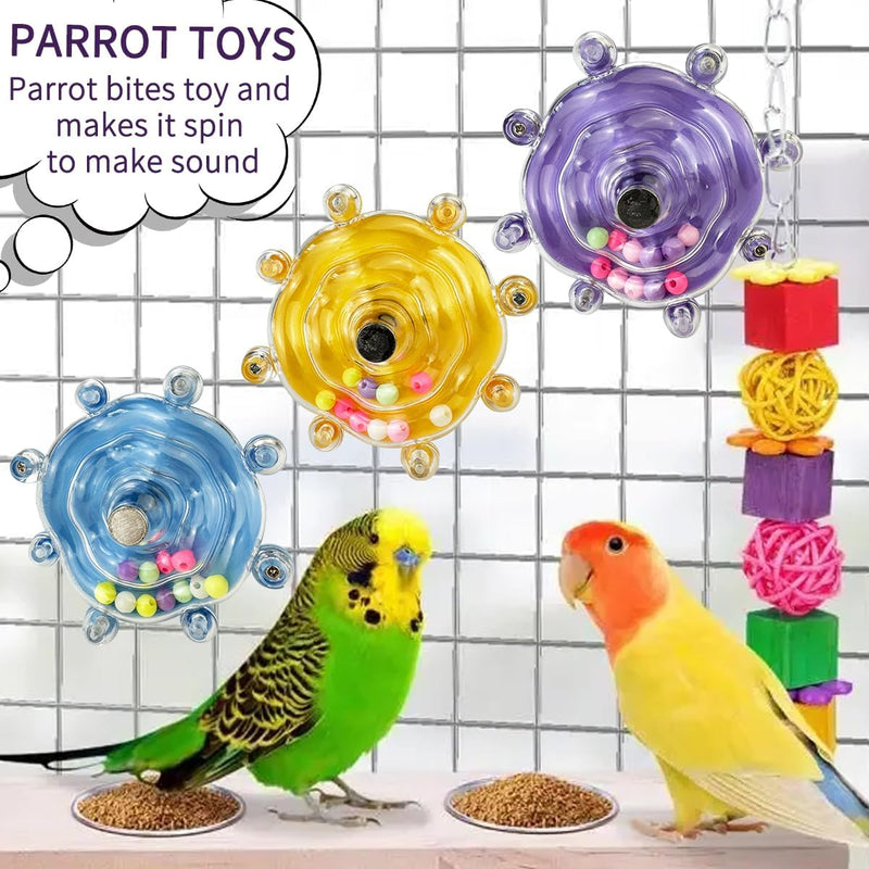 Budgie Toys, Parakeet Training Toy - Pink