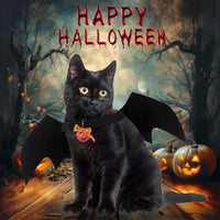 Cat Bat Wings Halloween Puppy Bat Wings Pet Bat Costume Cosplay Bat - Bat Wings+Bell - image 4