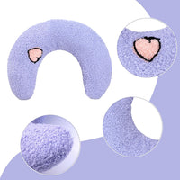 Cat Calming Pillow for Indoor Pet Soft Fluffy Neck Pillow – Essentials for Dogs - Purple / Peaches - image 3