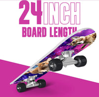 Rude Boyz 24 inch mini cruiser skateboard for kids with aluminium trucks - view 10