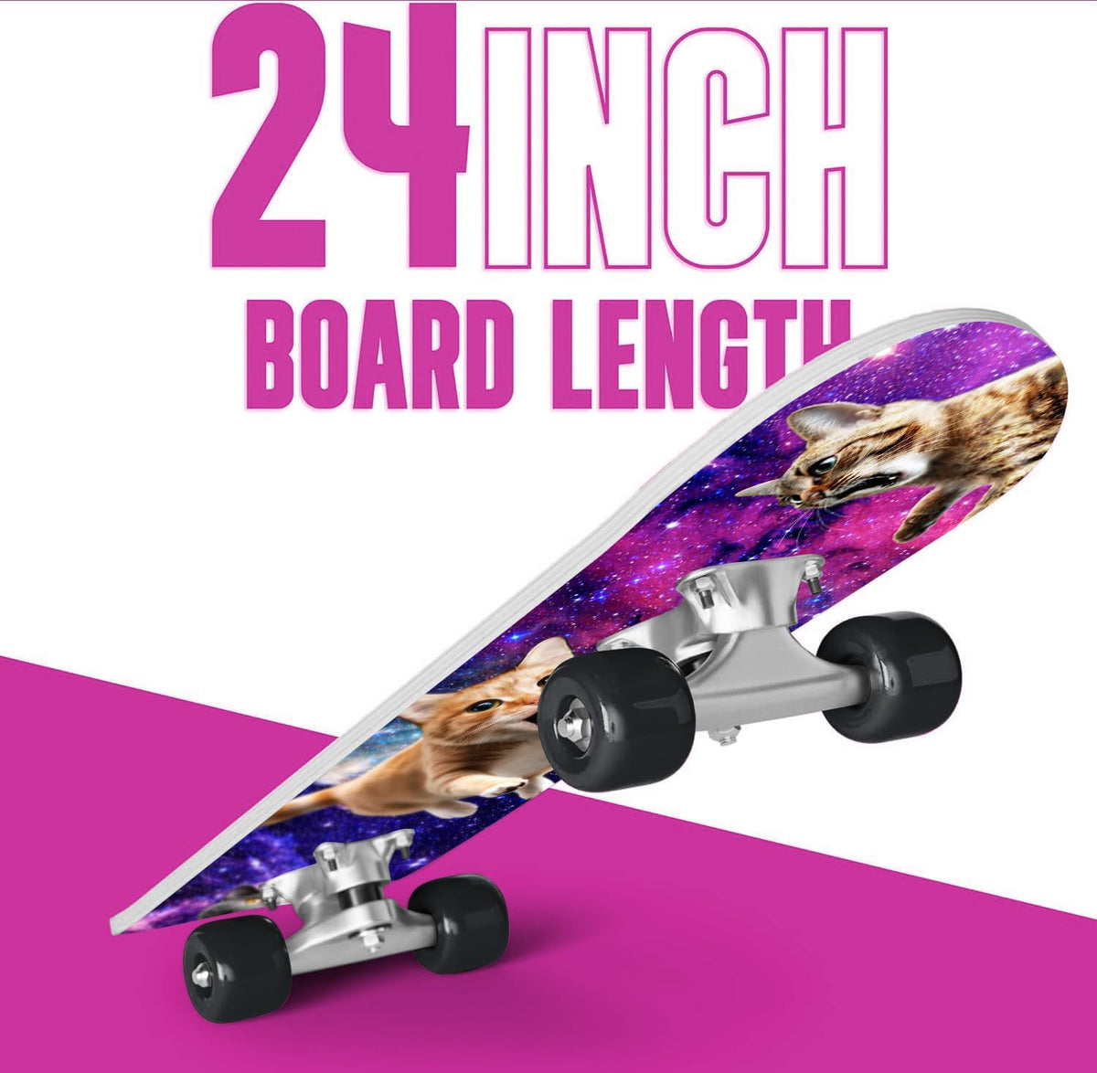 Rude Boyz 24 inch mini cruiser skateboard for kids with aluminium trucks - view 10