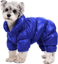 Dog Coat Waterproof Dog Jacket Fullbody Dogs Winter Coat Snowsuit – Essentials for Dogs - Blue / X-Large